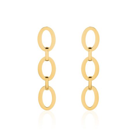 Boucles D'oreilles Pendantes Sprita Acier Doré - Boucles d'oreilles fantaisie Femme | Histoire d’Or