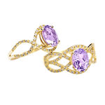Bague Tina Or Jaune Amethyste Et Oxyde De Zirconium - Bagues solitaires Femme | Histoire d&rsquo;Or