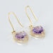 Boucles D'oreilles Pendantes Rosaline Or Jaune Amethyste Et Oxyde - Boucles d'oreilles pendantes Femme | Histoire d’Or