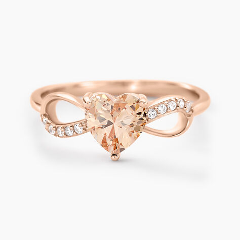 Bague Atieno Argent Rose Oxyde De Zirconium - Bagues solitaires Femme | Histoire d&rsquo;Or