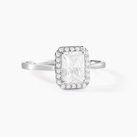 Bague Or Blanc Goulven Oxyde De Zirconium - Bagues solitaires Femme | Histoire d&rsquo;Or