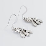 Boucles D'oreilles Pendantes Ida Argent Blanc - Boucles d'oreilles fantaisie Femme | Histoire d&rsquo;Or