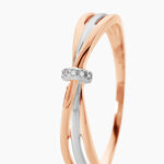 Bague Ruthe Or Bicolore Diamant - Bagues avec pierre Femme | Histoire d&rsquo;Or