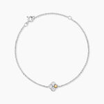 Bracelet Or Jaune Argent Blanc Oxyde De Zirconium - Bracelets Femme | Histoire d&rsquo;Or