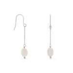 Boucles D'oreilles Pendantes Sirene Argent Blanc Nacre - Boucles d'oreilles fantaisie Femme | Histoire d&rsquo;Or