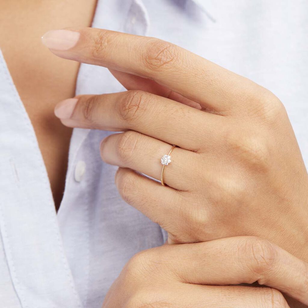 Bague Solitaire Maggeline Or Jaune Oxyde - Bagues solitaires Femme | Histoire d’Or