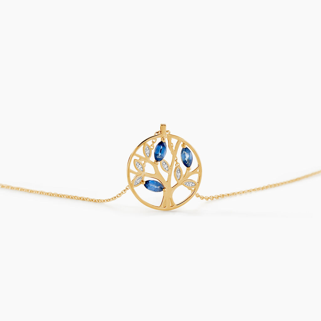 Collier Or Jaune Elsebein Saphirs - Colliers Femme | Histoire d&rsquo;Or