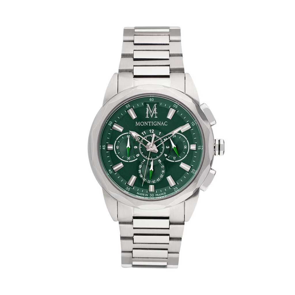 Montre Montignac Round Multifonction Vert - Montres Homme | Histoire d’Or