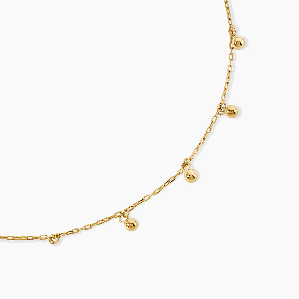Collier Bethanie Argent Dor&eacute; A L'Or 750/1000 - Bijoux sans pierre Femme | Histoire d&rsquo;Or