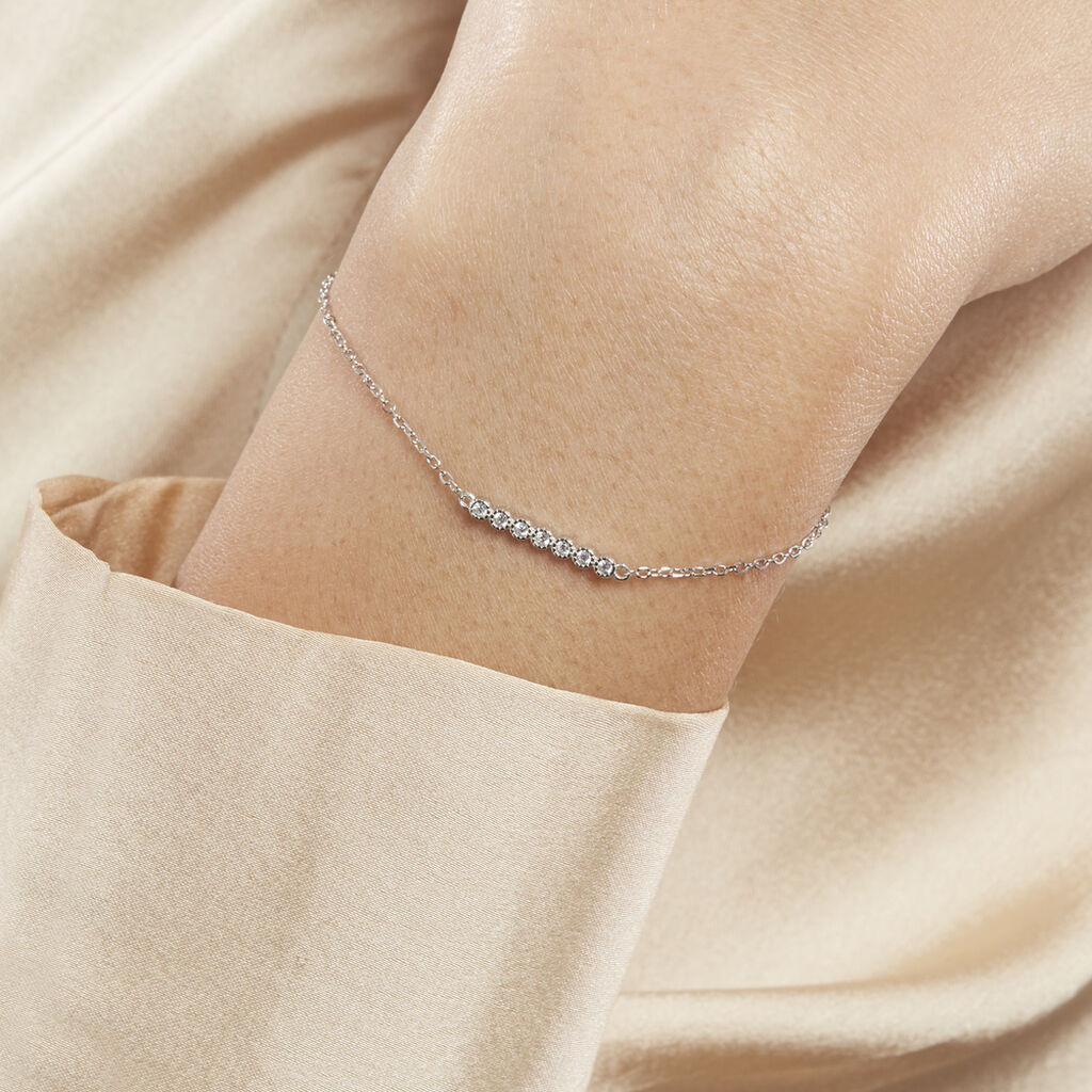 Bracelet Aryles Argent Blanc Oxyde De Zirconium - Bracelets Femme | Histoire d’Or