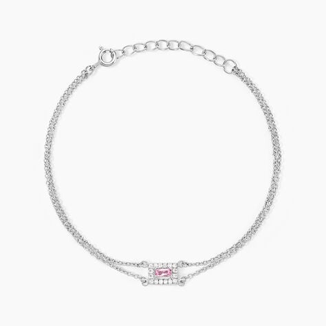 Bracelet Laurine Argent Rose Oxyde De Zirconium - Bracelets Femme | Histoire d&rsquo;Or