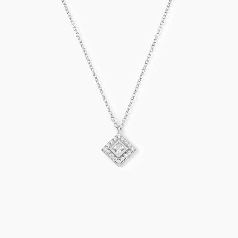 Collier Ysambre Argent Blanc Oxyde De Zirconium - Colliers fantaisie Femme | Histoire d&rsquo;Or