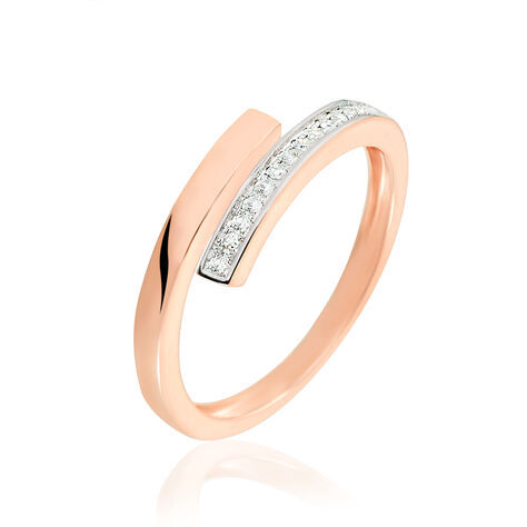 Bague Abeline Or Rose Diamant - Bagues avec pierre Femme | Histoire d’Or