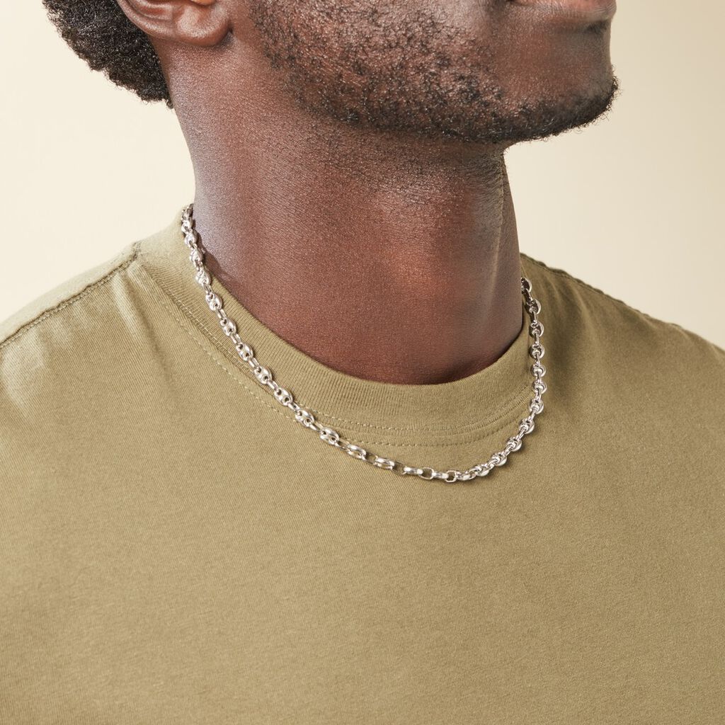 Collier Carrus Argent Blanc - Chaines Homme | Histoire d’Or