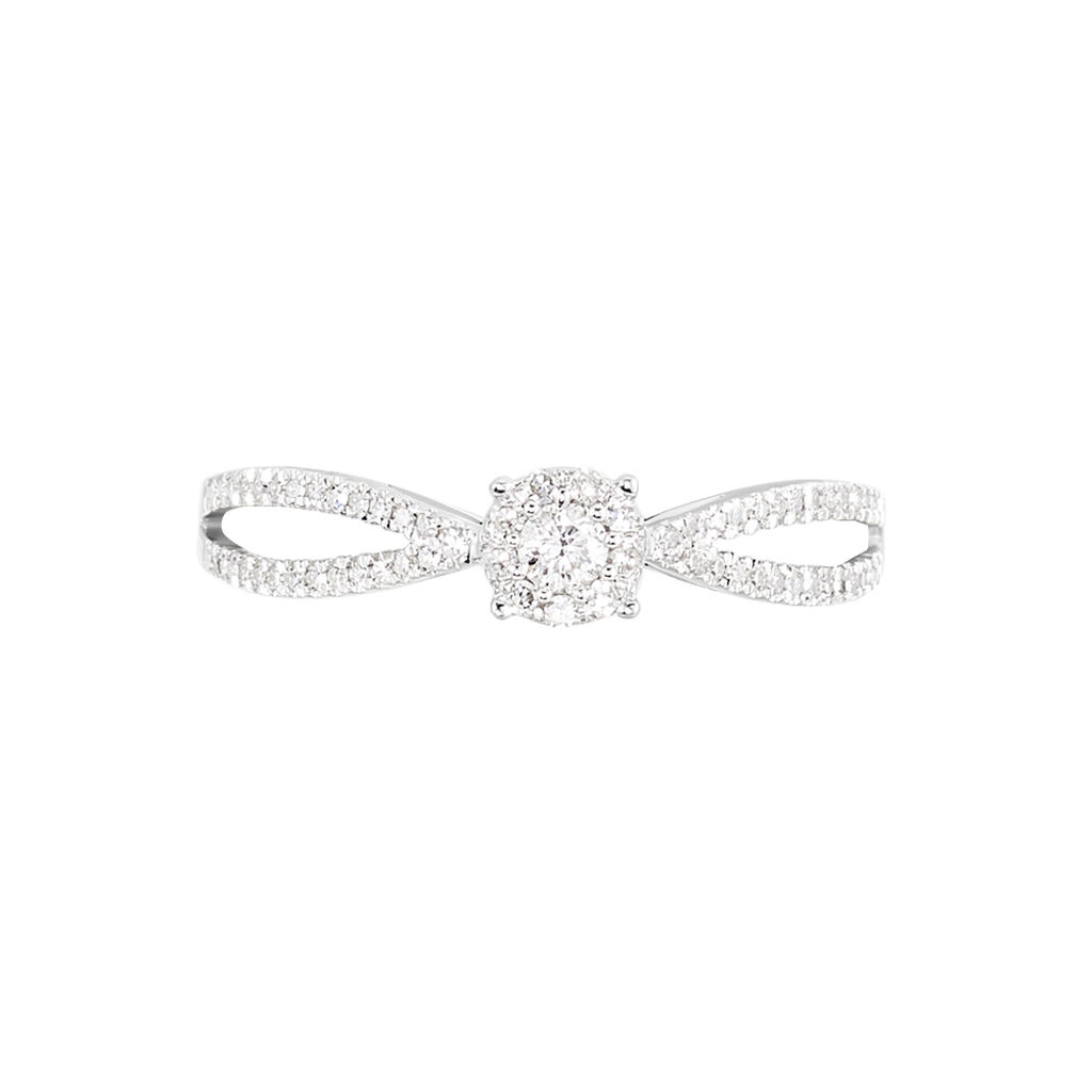 Bague Orphee Or Blanc Diamant - Bagues solitaires Femme | Histoire d&rsquo;Or