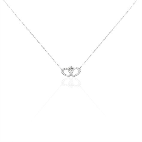 Collier Or Blanc Raoula Oxydes De Zirconium - Colliers Femme | Histoire d&rsquo;Or