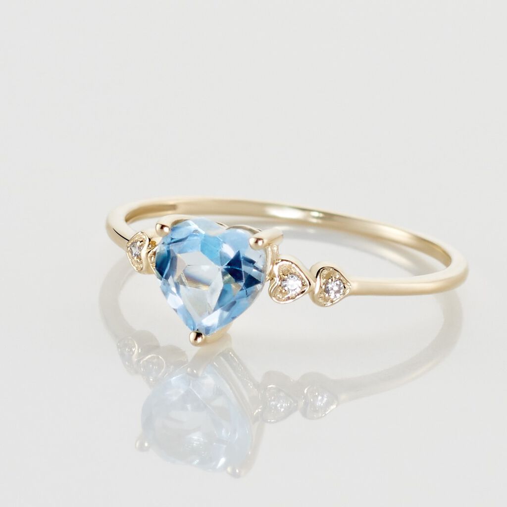 Bague Ashvin Or Jaune Topaze Et Oxyde - Bagues solitaires Femme | Histoire d’Or