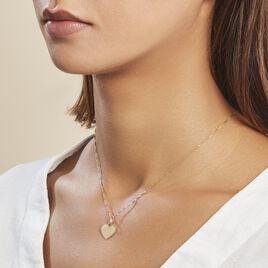 Pendentif Ange Coeur Or Jaune - Pendentifs Baptême Famille | Histoire d’Or