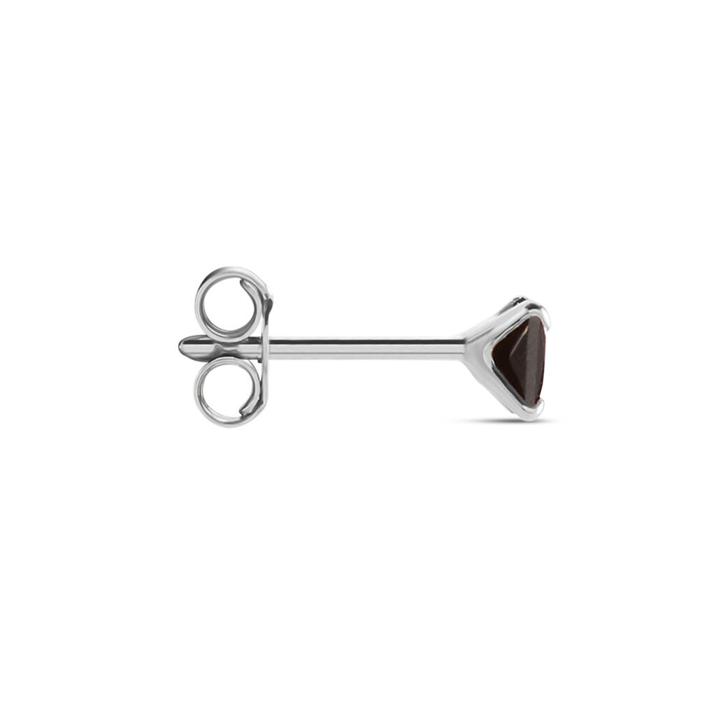 Boucle D'oreille Puce Unitaire Paco Argent Blanc Oxyde De Zirconium - Boucles d'oreilles fantaisie Homme | Histoire d’Or