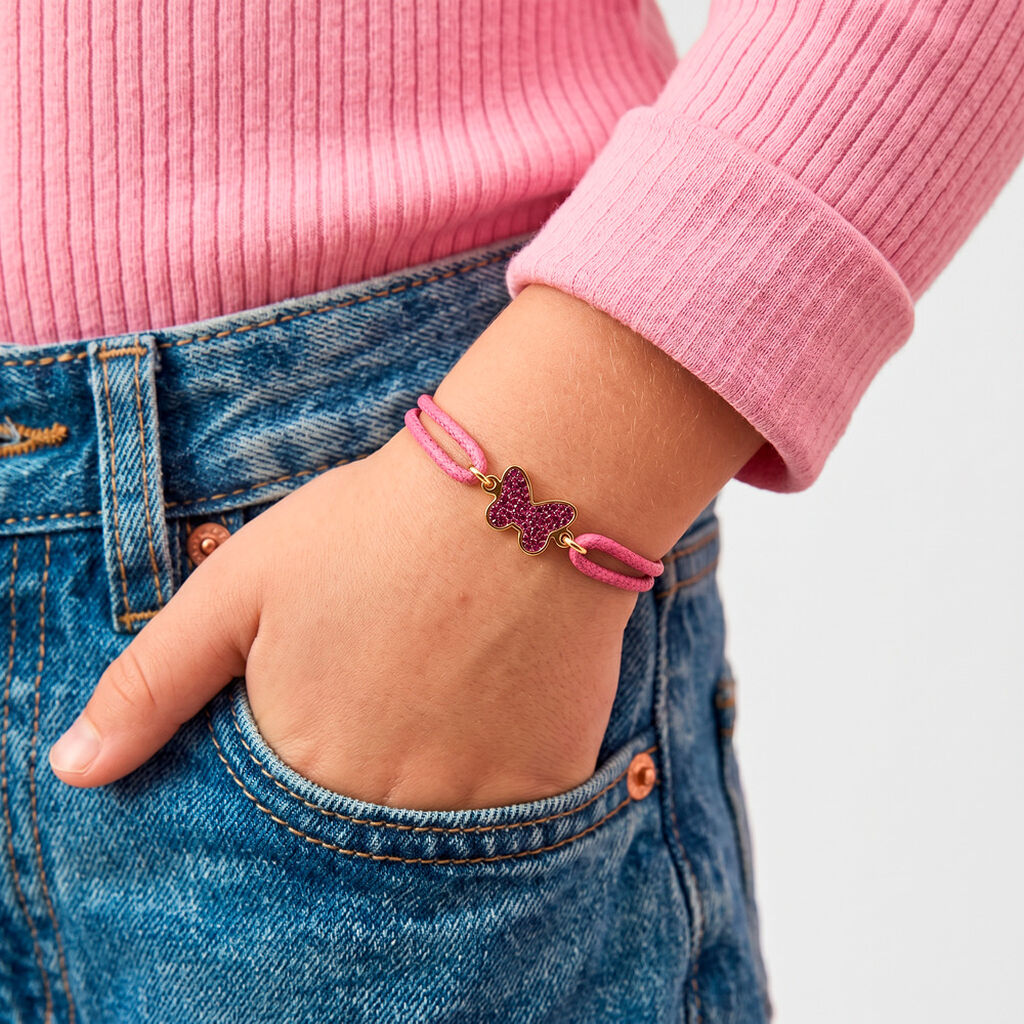 Bracelet Solena Papillon Or Jaune - Bracelets cordon Enfant | Histoire d&rsquo;Or