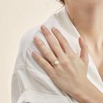 Bague Maria-theresa Or Jaune Perle De Culture Et Oxyde De Zirconium - Bagues solitaires Femme | Histoire d&rsquo;Or