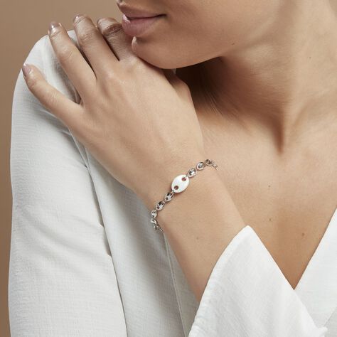 Bracelet Ashoka Argent Blanc Céramique - Bracelets Femme | Histoire d’Or