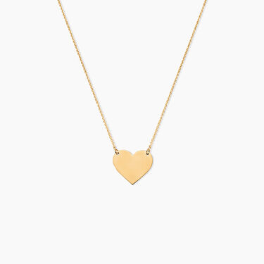 Collier Helenia Coeur Gravable Or Jaune