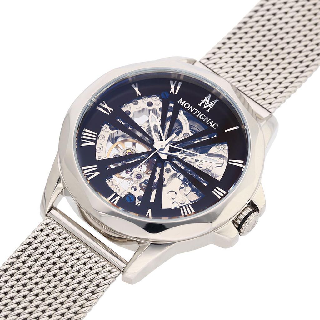 Montre Montignac Round Automatique Noir - Montres Homme | Histoire d’Or