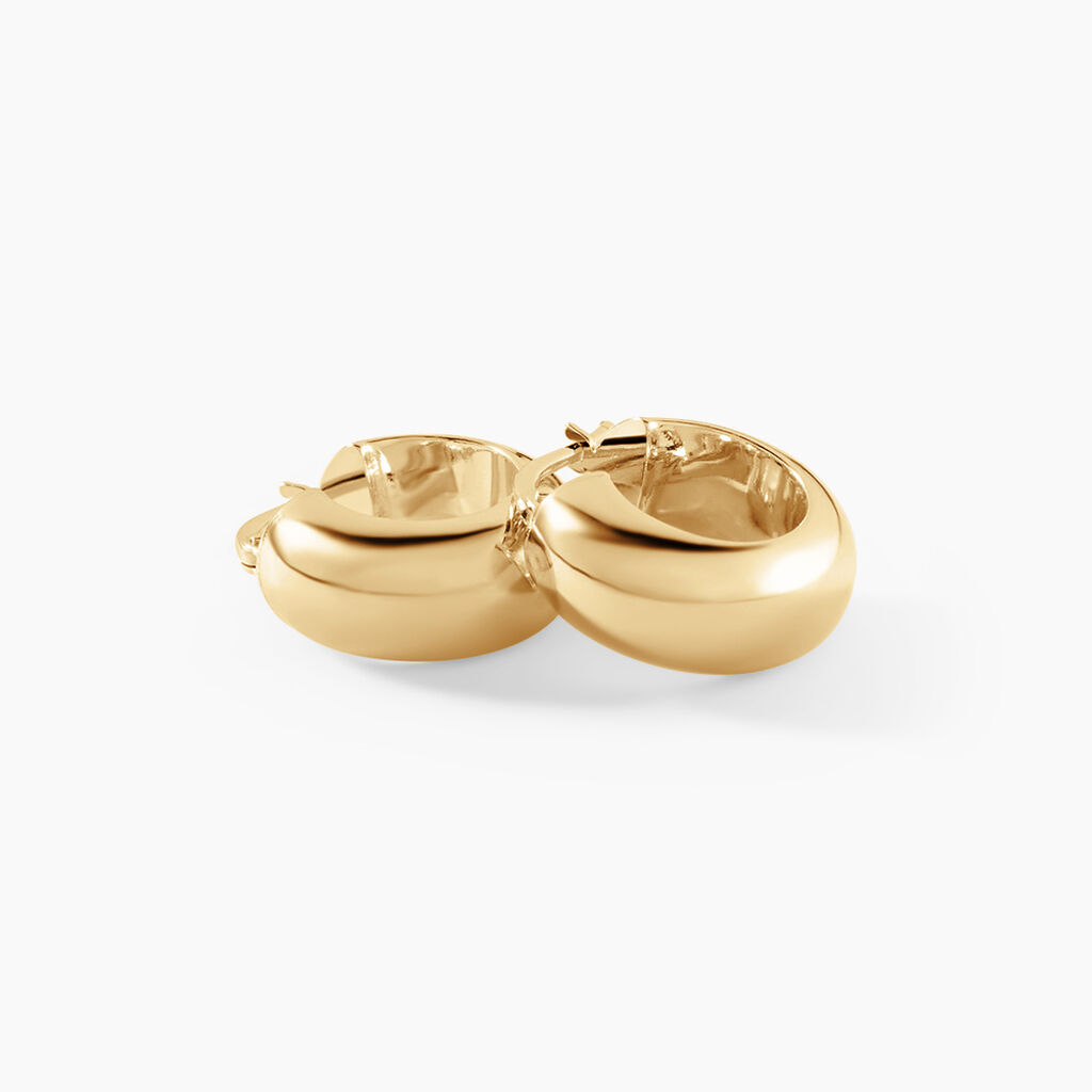 Cr&eacute;oles Telly Argent Dor&eacute; A L'Or 750/1000 - Boucles d'oreilles cr&eacute;oles Femme | Histoire d&rsquo;Or