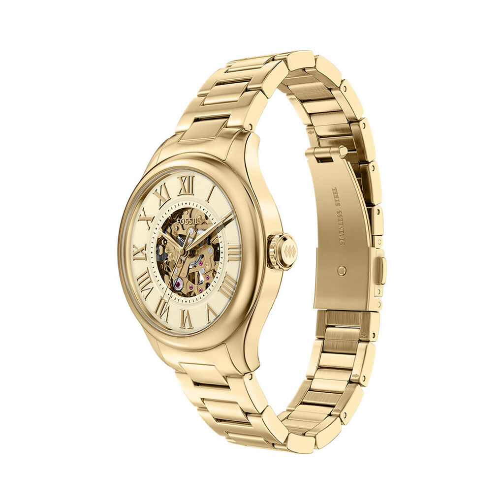Montre Fossil Gilmore Automatic Dor&eacute; - F&ecirc;te des m&egrave;res Femme | Histoire d&rsquo;Or