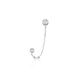 Bijou D'oreille Argent Blanc Cheyanne Oxydes De Zirconium - Boucles d'oreilles fantaisie Femme | Histoire d’Or