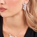 Boucles D'oreilles Pendantes Radiant Bloom Argent Blanc Oxyde - Boucles d'oreilles pendantes Femme | Histoire d’Or