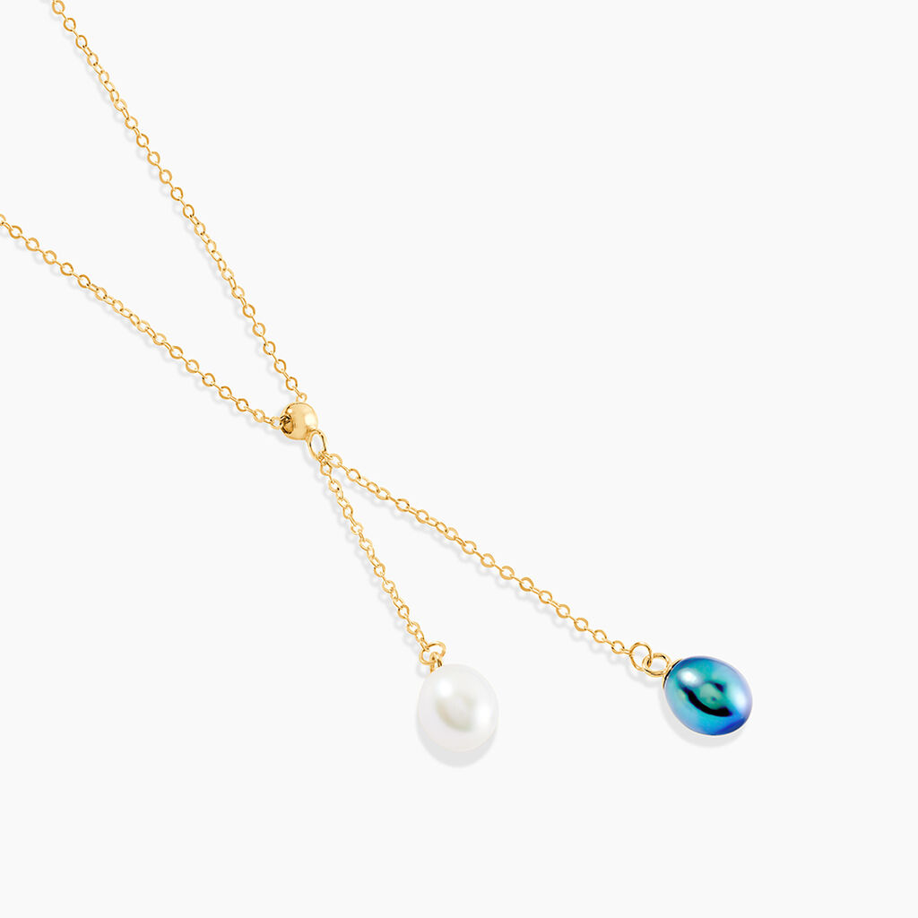 Collier Or Jaune Brayann Perles De Culture - Colliers Femme | Histoire d’Or