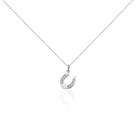 Collier Argent Blanc Centaures Oxyde De Zirconium - Ras de cou Femme | Histoire d’Or