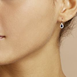 Boucles D'oreilles Pendantes Doorsie Or Jaune Saphir Et Diamant - Boucles d'oreilles pendantes Femme | Histoire d’Or