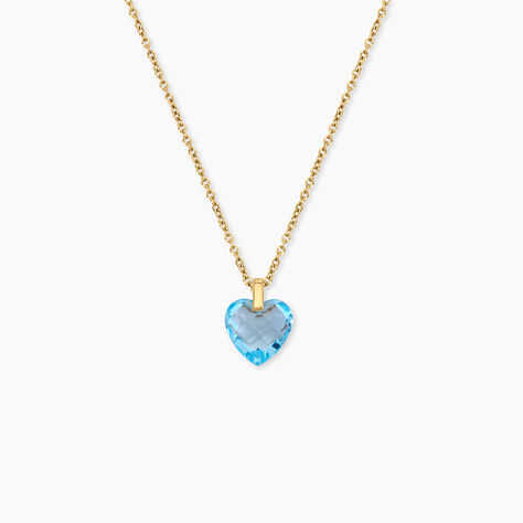 Collier Ludmille Argent Dor&eacute; A L'Or 750/1000 Topaze - F&ecirc;te des m&egrave;res Femme | Histoire d&rsquo;Or
