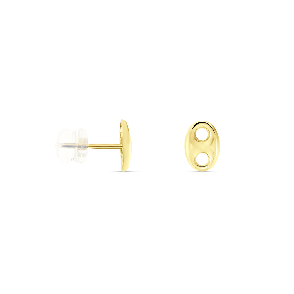 Boucles D'oreilles Puces Cara Or Jaune - Clous d'oreilles Famille | Histoire d&rsquo;Or