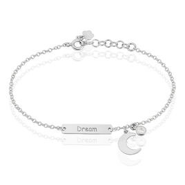 Bracelet Dreaming Argent Blanc Oxyde De Zirconium - Bracelets Lune Femme | Histoire d’Or