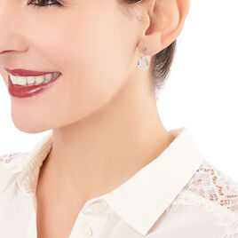 Boucles D'oreilles Pendantes Lana Argent Blanc Oxyde De Zirconium - Boucles d'oreilles fantaisie Femme | Histoire d’Or