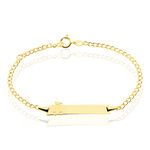 Bracelet Identit&eacute; Etheline Maille Gourmette Or Jaune - Bracelets Communion Enfant | Histoire d&rsquo;Or