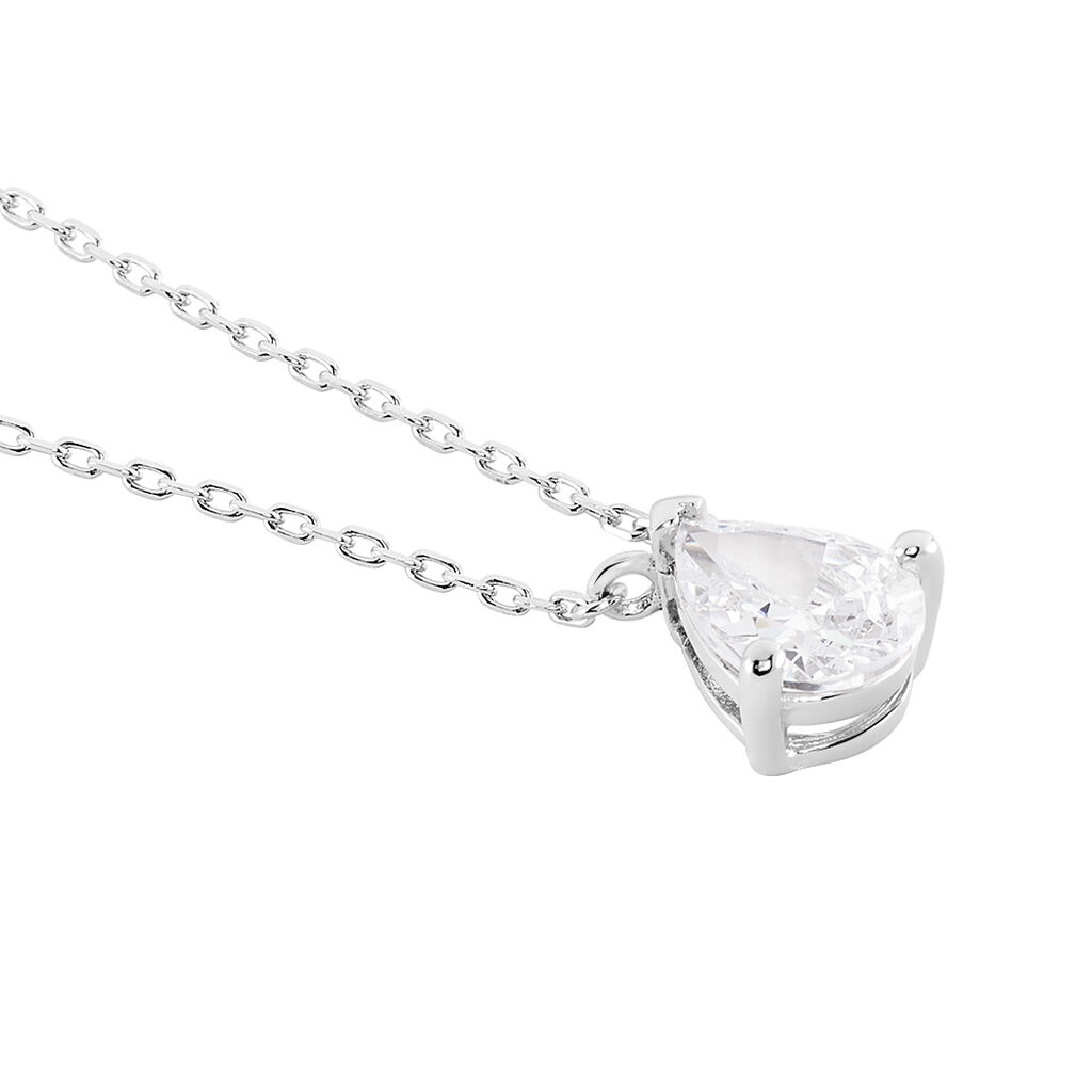 Collier Carolyn Argent Blanc Oxyde De Zirconium - Colliers fantaisie Femme | Histoire d’Or