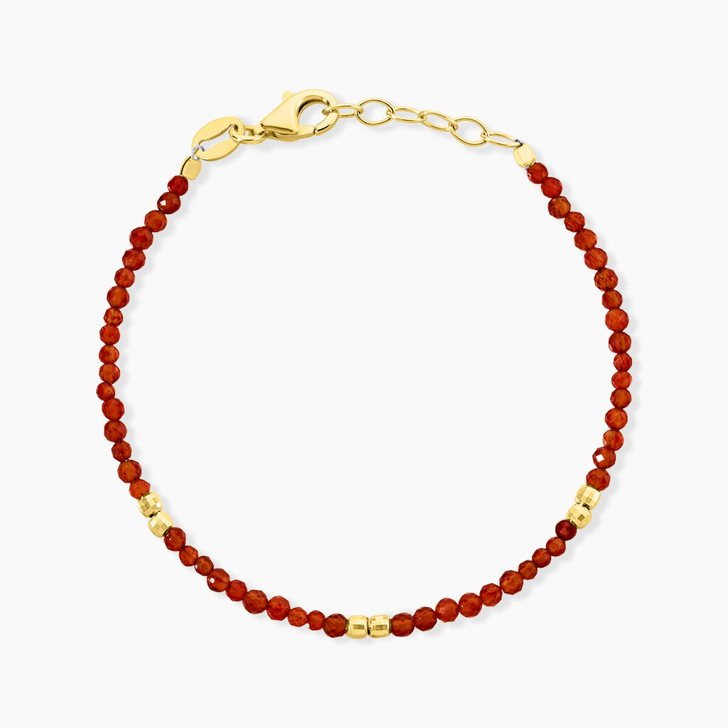 Bracelet Jonc Cyclades Argent Jaune Corniole -  Femme | Histoire d&rsquo;Or