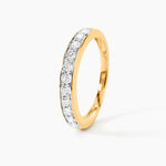 Demi-alliance Or Jaune Valentine Diamants Synthetique - Alliances Femme | Histoire d&rsquo;Or