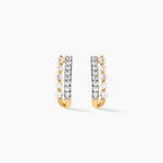 Cr&eacute;oles The Crown Or Jaune Oxyde De Zirconium - Boucles d'oreilles cr&eacute;oles Femme | Histoire d&rsquo;Or