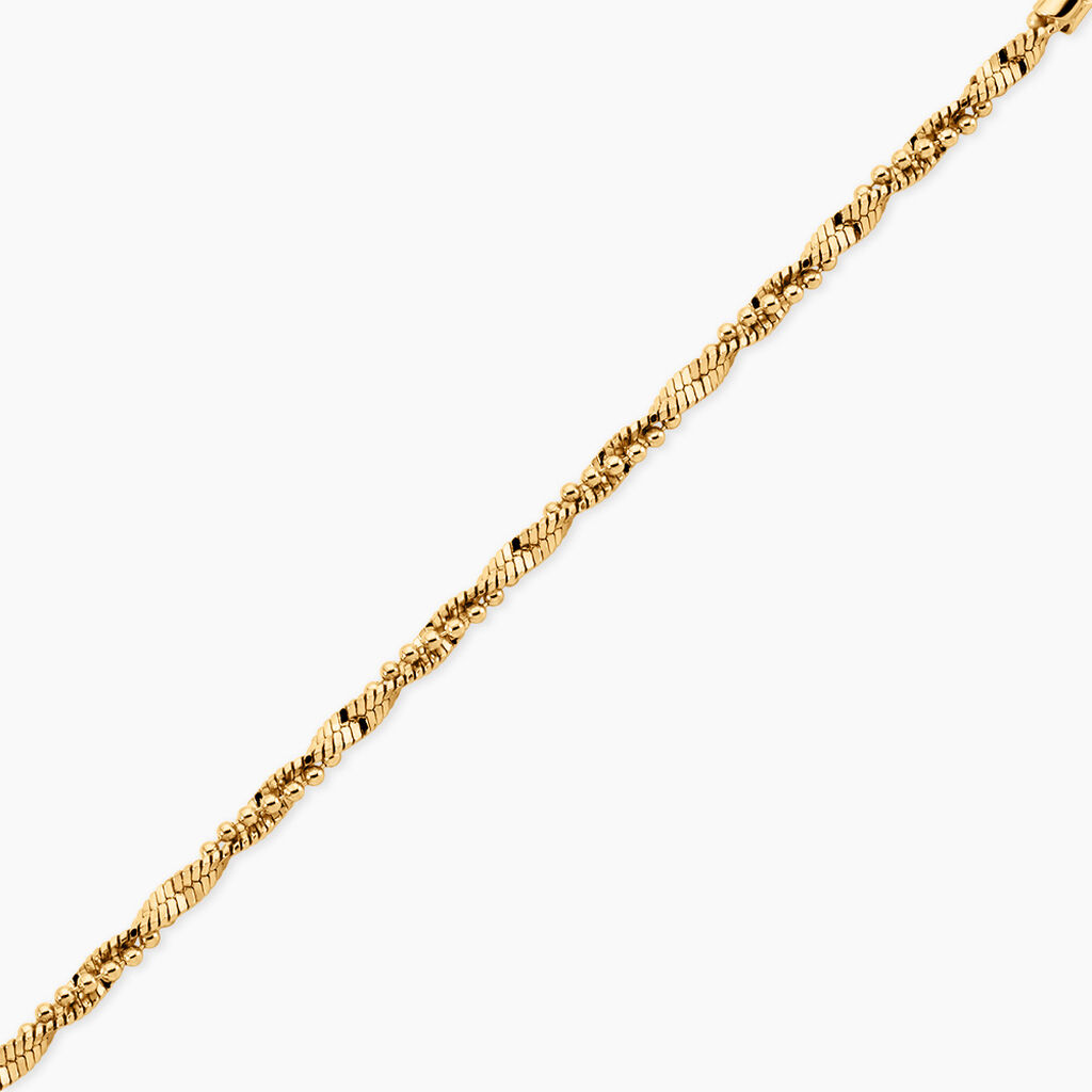 Bracelet Nuange Argent Dor&eacute; A L'Or 750/1000 - Bijoux sans pierre Femme | Histoire d&rsquo;Or