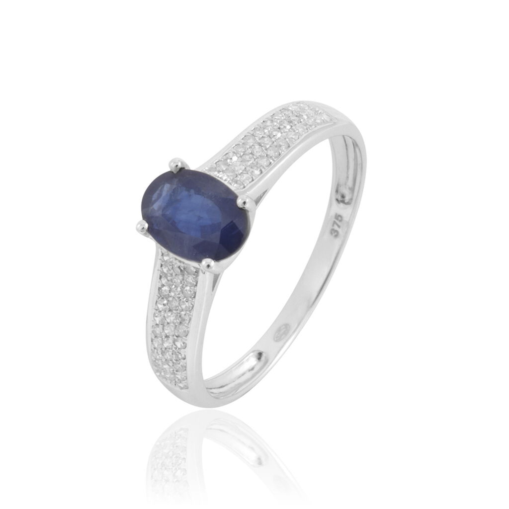 Bague Crista Or Blanc Saphir Et Diamant - Bagues solitaires Femme | Histoire d&rsquo;Or