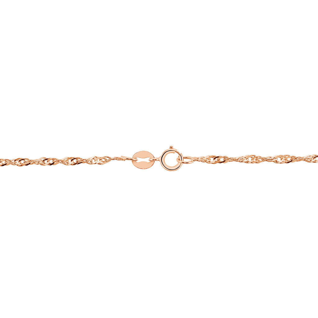 Chaîne Imanie Maille Singapour Or Rose - Chaines Femme | Histoire d’Or