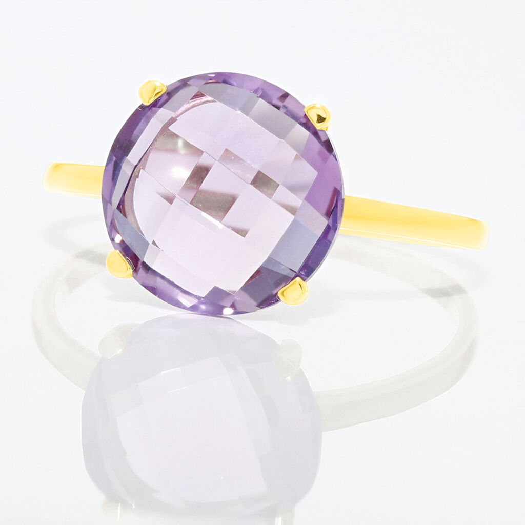 Bague Solitaire Armantia Or Jaune Amethyste - Bagues solitaires Femme | Histoire d’Or