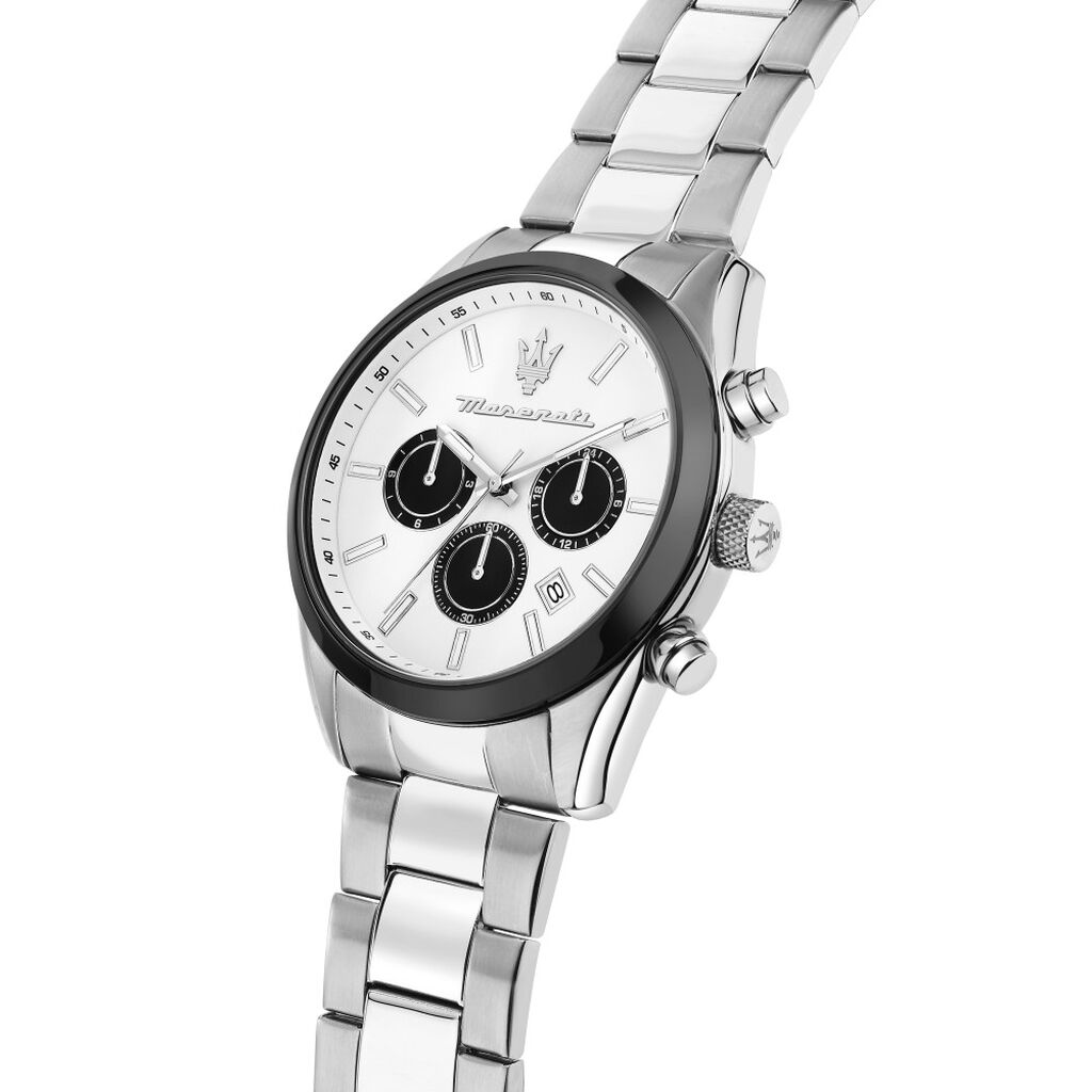 Montre Maserati Attrazione Blanc - Id&eacute;es cadeaux Homme | Histoire d&rsquo;Or