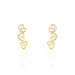 Boucles D'oreilles Puces Daria Coeur Triple Or Jaune Oxyde - Clous d'oreilles Femme | Histoire d’Or